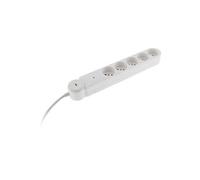 Zenitech - Multiprise IOTA - 5x16A, parafoudre, interrupteur lumineux, câble 1,4 m - Blanche