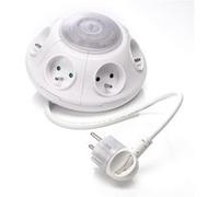 Multiprise parafoudre Watt&Co Twister 6 prises Blanc G