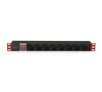 Multiprise Phasak STRIP-81V 8 prises avec interrupteur et câble 2 m noir rouge