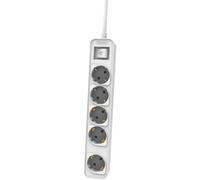 Multiprise Philips CHP2154W/12 5 prises Schuko avec interrupteur principal et LED