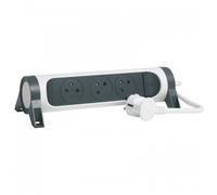 Multiprise pivotante 3 prises 2P+T avec interrupteur - cordon 1,5m - 16A - 5007