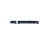 Multiprise pour rack 19 6 places avec magnéto-thermique type allemand 100471
