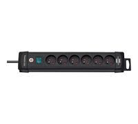 Multiprise Premium Plus 6 prises avec interrupteur noire 3m H05VV-F 3G1,5 BRENNENSTUHL - 1390001066