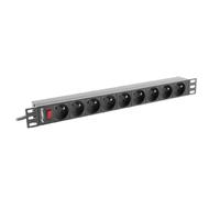 Multiprise rack 19" 1U 9 prises - Noir