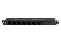 Multiprise rack 19 pouces - 1 U - 7 prises Schuko - Affichage numérique volts et ampères