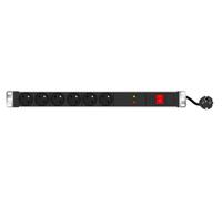 Multiprise rackable 19'' parafoudre 6 prises