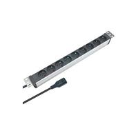 Multiprise rackable 19 pouces Fiche C14 Bandeau électrique 8 prises orientable - Boitier alu