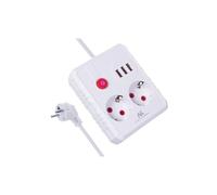 Multiprise, Rallonge 2 Prises + 3xUSB MCE387W
