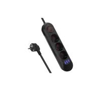 Multiprise, rallonge 3 prises + 3xUSB MCE394 B