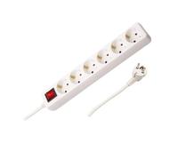 MULTIPRISE Rallonge +interrupteur 6 PRISES 4m Dexlan CE NF blanche 573370
