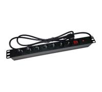 Multiprise Roline PZ071U 7 Prises Interrupteur Protection 1,8 m Noire Intérieur
