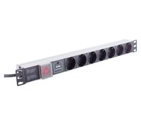 Multiprise S-conn 19" PROFESSIONAL, 7 prises, noir, 2,0 m, avec interrupteur