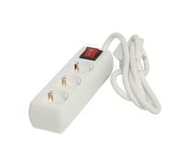 Multiprise Schuko 3x16A + interrupteur 1,5m - blanc - Chacon