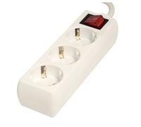 Multiprise Schuko 3x16A + interrupteur 3m - blanc - Chacon