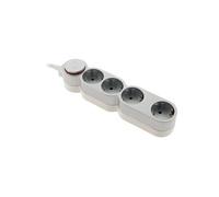 Zenitech - Multiprise Schuko 4x16A + interrupteur - 1,5m - Gris gris