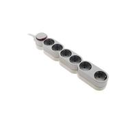 Zenitech - Multiprise Schuko 6x16A + interrupteur - 1,5m - Gris gris