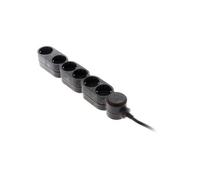 Zenitech - Multiprise Schuko 6x16A + Interrupteur - 1,5m - Noir