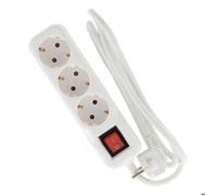 Zenitech - Multiprise Schuko + interrupteur 3x16A - 5m - blanc Blanc