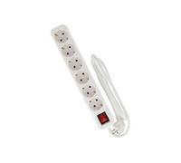 - Multiprise Schuko + interrupteur 6x16A - 1,4m - blanc