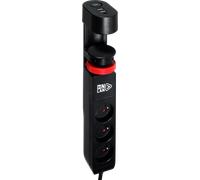 Multiprise sous table 3 prises OnLan Power Desk Station (Noir)