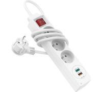Multiprise, triple, USB-C/USB-A, PD/Quick Charge™, max.18 W, FR/ PL