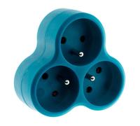 Multiprise triplite triangulaire 16A - Bleu - Zenitech