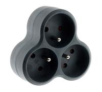 Multiprise triplite triangulaire 16A - Noir - Zenitech