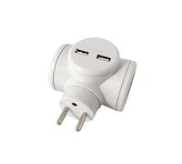 MULTIPRISE USB ROTATIVE BIPLITE 2 X 16A + 2 X USB 2.4A