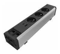 Multiprise Versatek 3 Prises électriques + 2 Ethernet + 1 USB - Câble d'alimentation 3 m