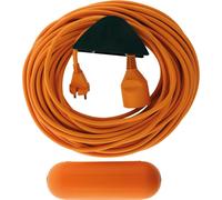 Zenitech - Multiprise Jardin 25m 2x1.5 +Support+Boitier Orange