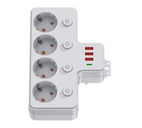Multiprises avec protection contre les surtensions - Plusieurs ports USB,Prolongateur pour prise,pour dortoir universitaire, table, espace bureau, bureau de travail, déplacements, domicile