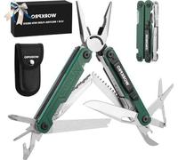 Multitool Faltbar - 18 in 1 Multifunktionale Pince en acier inoxydable - Avec décapsuleur et ciseaux - Pour le camping et les réparations - Sac de transport inclus