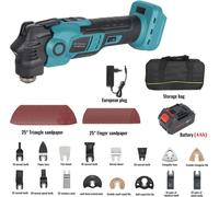 Multitool oscillant sans fil 20 V - Kit - Sans balais - 6 vitesses 5000-19000 tr/min - Angle d'oscillation 3,5° - Batterie 4,0 Ah - Chargeur 220 V 2,5 A - Or