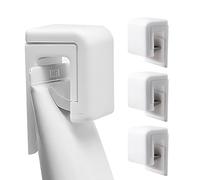 MultiValue 4 Pièces Toothpaste Holder à Suspendre pour Salle de Bain | Crochets Muraux Adhésifs Résistants, pour Serviettes, Nettoyants ou Porte-clés, Imperméables pour Cuisine et Salle de Bain