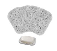 MultiValue Lot de 4 Porte-Savon, Antidérapants et Durables économiseur de Savon avec Forme de Bobine de Drainage Automatique pour Ranger leSavon (Blanc, 4)