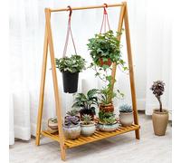MUMAREN NZXGHJ Porte-fleurs en bois Indicateur de plantes Balcon Jardin Décoration résidentielle 1/2 couches - 2 couches