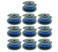 Mumaxun Lot de 10 bobines de fil RAC124 de 1,6 mm pour débroussailleuse sans fil Ryobi One+ OLT1825M OLT1832 OLT1831S RLT1825M13 RLT2925-18 V, 24 V, 40 V