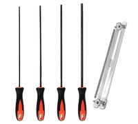 MumdoYAL 4 pièces affuteur chaine tronçonneuse avec poignée, affutage chaine de tronconneuse 3,2mm, 4,0 mm, 4,8 mm, 5,5 mm, lime chaine tronconneuse, Pour les bricoleurs et les professionnels