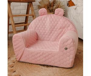 Muminky Chaise d'Enfant en Velours - Rose - Doux, Fait Main, Adaptable, Antidérapant