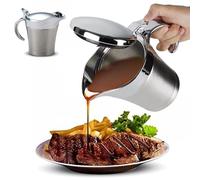 mumisuto SaucièRe Thermique En Acier Inoxydable, 750 Ml Bol à Sauce Double Isolation Avec Couvercle à CharnièRe, RéChauffeur Pour Sauces, Pour Sauce à La Vanille, CrèMe, Mayonnaise Et Lait