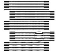 Mumjooyi 30 Pièces Lames de Scie à Chantourner de 127 mm avec Ergot 10/15/18/20/24 Dents Lames de Scie en Acier Carbone pour Bois Plastique Mousse Métaux Mous