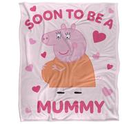Mummy Pig Soon to Be Plaid Ultra Doux au Toucher Soyeux - 152 x 127 cm