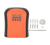 Mumusuki Boîte à clé Murale, Boîte à Serrure à Combinaison étanche à 4 Chiffres avec capacité de 5 Clés, Coffre-Fort de sécurité pour Intérieur, Extérieur, Garage, Jardin, Magasin (Orange)