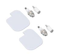Mumusuki Kit d'entretien de Tronçonneuse 2 Ensemble éponge Filtre à Air Portable Bougie D'allumage pour McCulloch CS360T CS400T CS420T Tronçonneuses Accessoires Outils de Jardin Durables