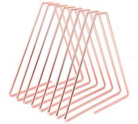 MUNEFE Porte Livre Or, Rack De Support De Bureau Triangle, Support Triangulaire pour Classeurs, Organisateur De Tri De Fichiers Élastique À 7 Fentes pour Bureau Scolaire (Or Rose)