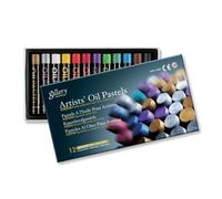 Mungyo - Boîte 12 pastels à l'huile Métallisés, MUNGYO 12 assortis