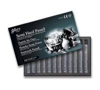 Mungyo Gallery Lot de 12 pastels semi-rigides en carton Noir anthracite