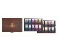 Mungyo MPHM-100WL - Gallery Artists' Handmade Soft Pastels Landscape Shades, set de 100 pastels roulés à la main de qualité artistique dans un coffret en bois, consistance douce