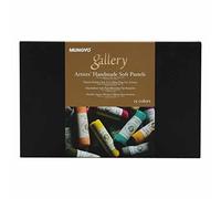 Mungyo MPHM-15 - Gallery Artists' Handmade Soft Pastels, Set de 15 pastels roulés à la main de qualité artistique, consistance douce