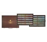 Mungyo MPHM-200W - Gallery Artists' Handmade Soft Pastels, lot de 200 dans un coffret en bois, pastels roulés à la main de qualité artistique, consistance douce